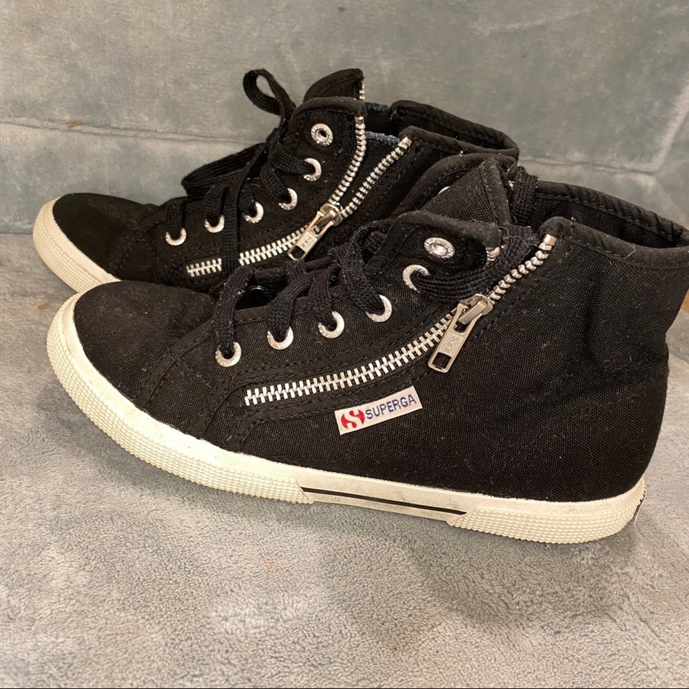 Superga Cory Zip High Top Sneaker - black
